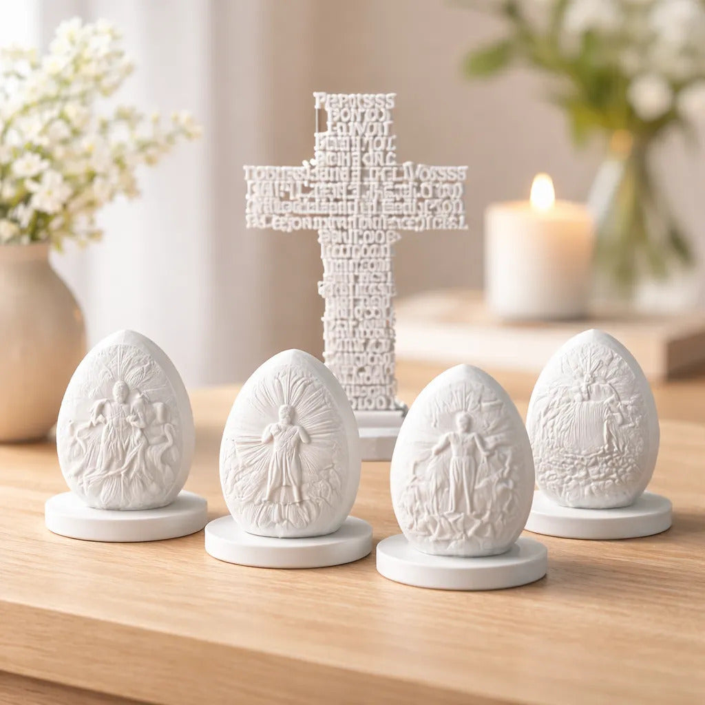 Escultura Religiosa Ovo 3d Iluminado Colecionável