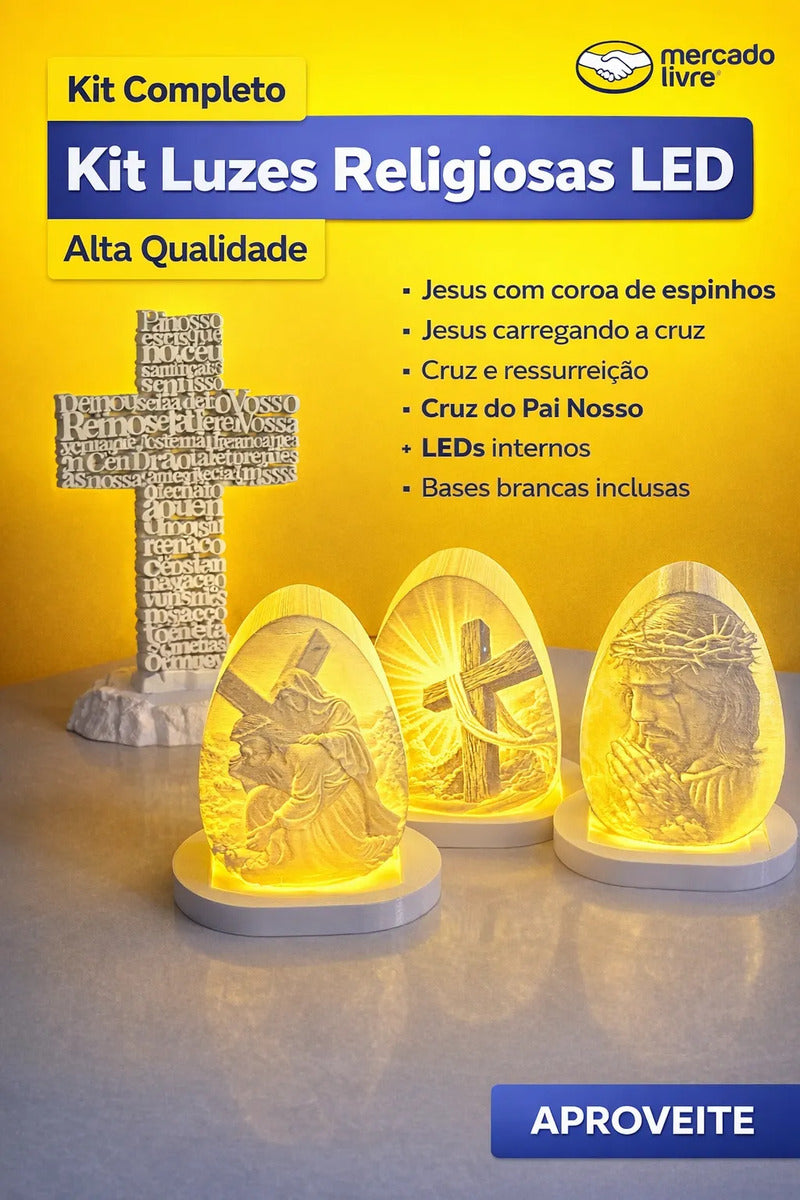 Escultura Religiosa Ovo 3d Iluminado Colecionável