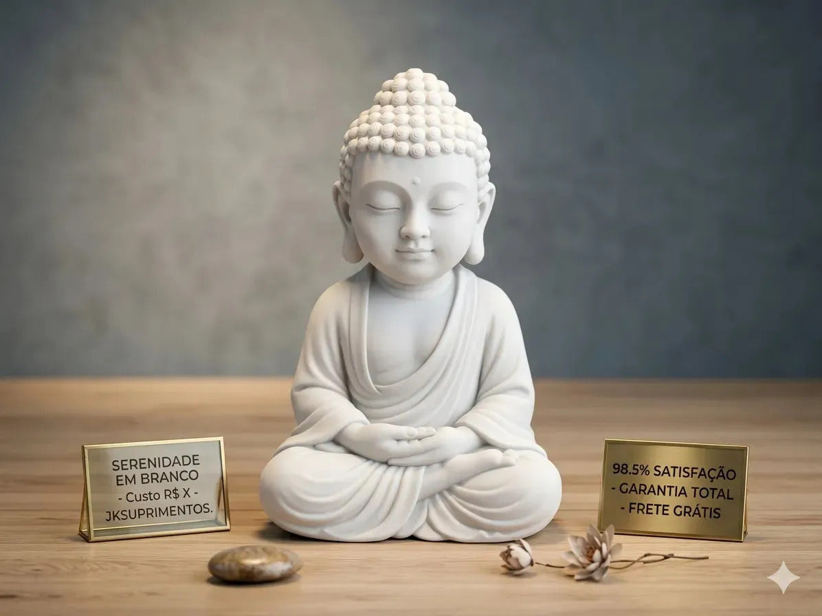 Escultura Buda Tibetano Meditando Decorativo Moderno Premium