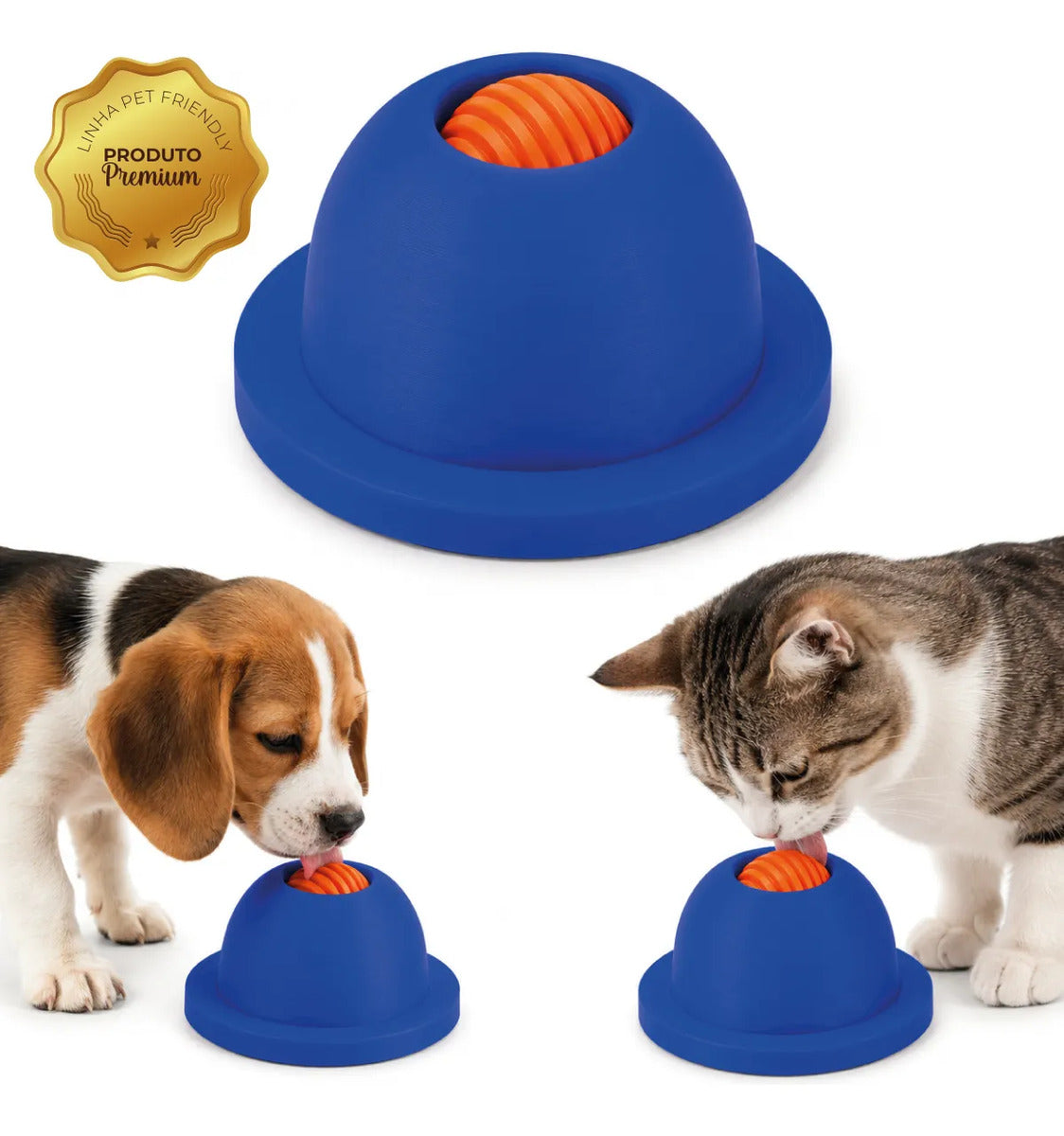 Lambedor Pet Bolinha Rotativa Tapete De Lamber Cães Gatos