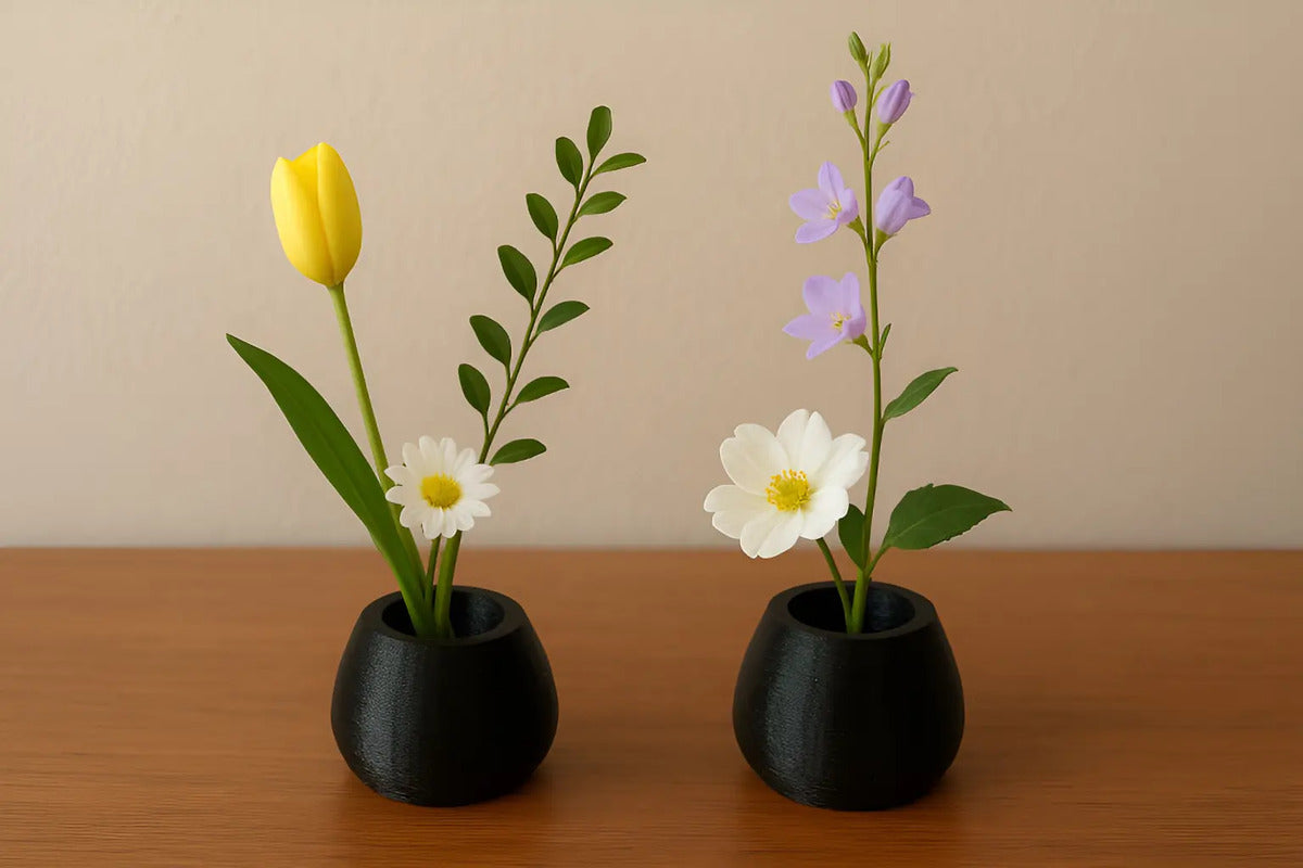 Mini Vasos Para Ikebana Com Suporte Embutido Plastico Petg