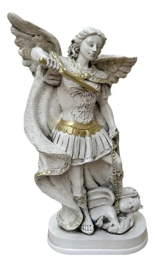 São Miguel Arcanjo 22cm Imagem Católica De Gesso Maciço