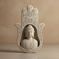 Estátua Mística Mão De Fátima Buda Decoração Zen Proteção